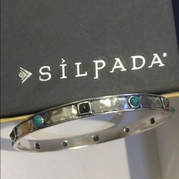 SILPADA Turquoise Sterling Silver 925 Bangle - Picture 9 of 9